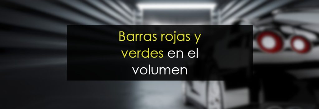 Barras rojas y verdes en el volumen