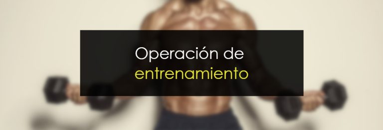 Operación de entrenamiento