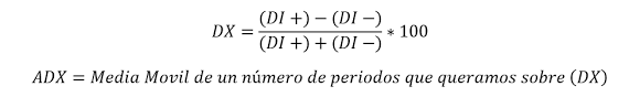 fórmula indicador adx