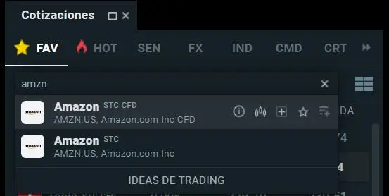 buscar accion amazon