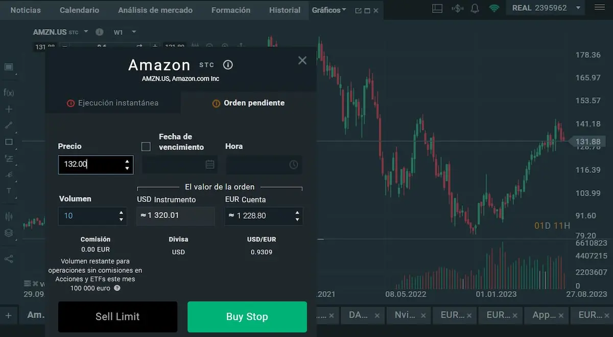 orden de compra Amazon