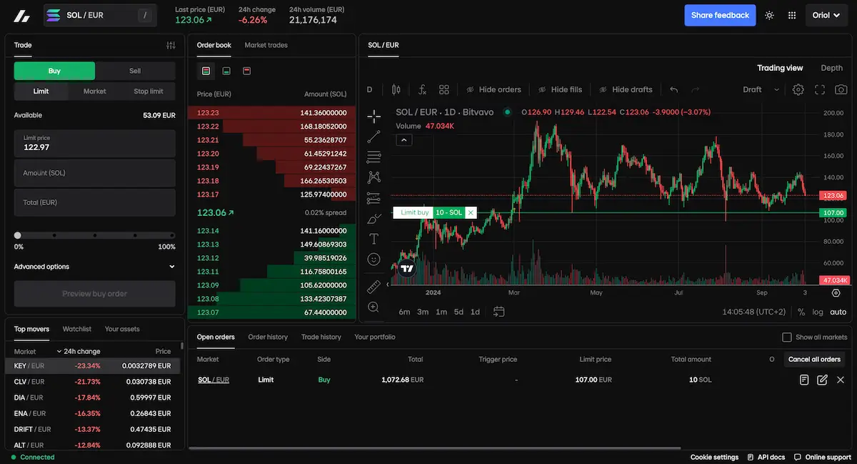 version pro bitvavo