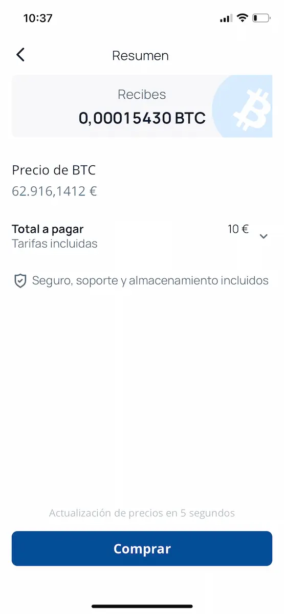 10€ comprar btc