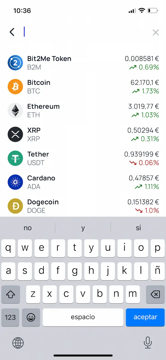 buscar cripto bit2me