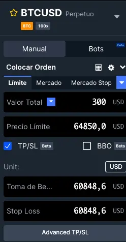 ordenes bitmex
