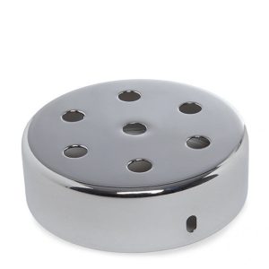 Rosetón Metálico Plateado Ø 100Mm - 7 Agujeros [AM-AR092]