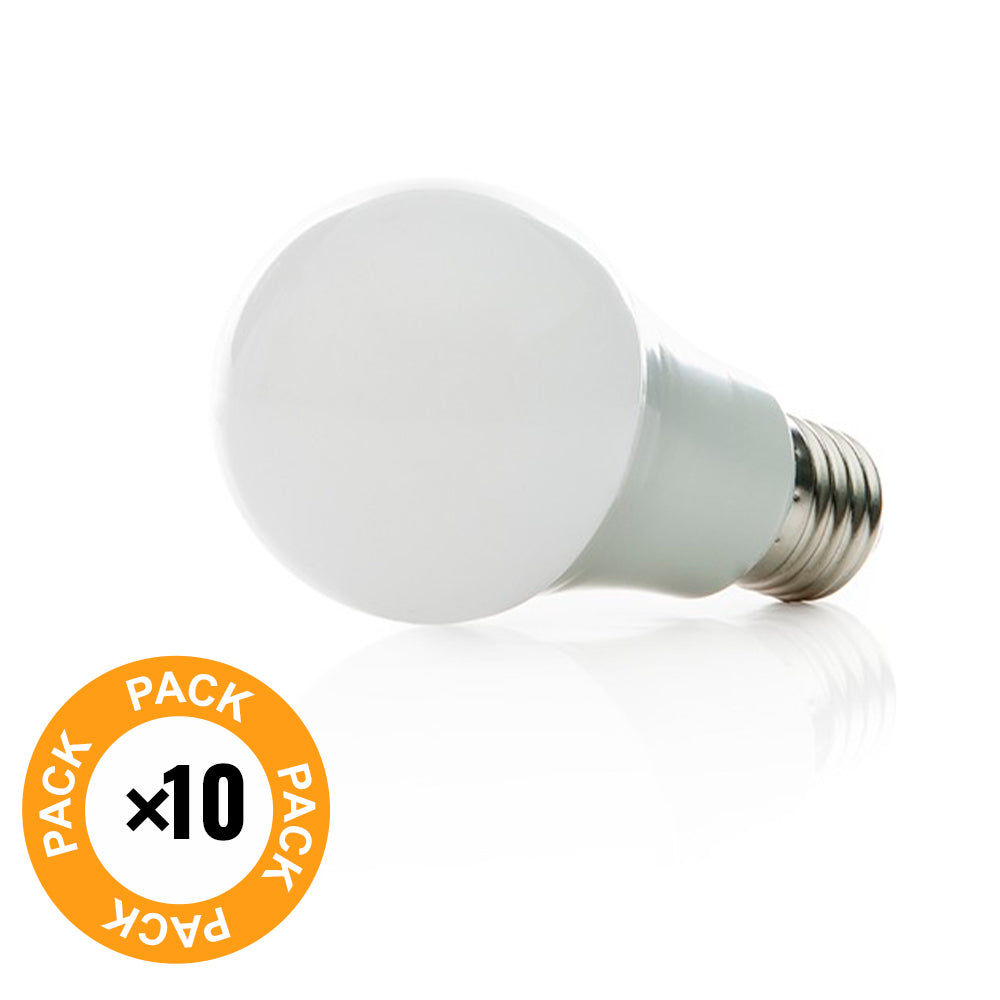 Pack 10 Lámparas LEDs Esférica Aluminio/PC E27 7W 630Lm 40.000H - Imagen 2