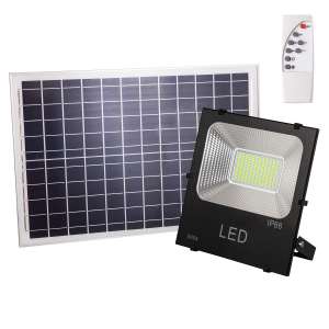 Foco Proyector LED 100W 10.000Lm 6000ºK Solar Sensor 100W + Control Remoto Panel 6V/25W 40.000H   [HO-626005-CW]