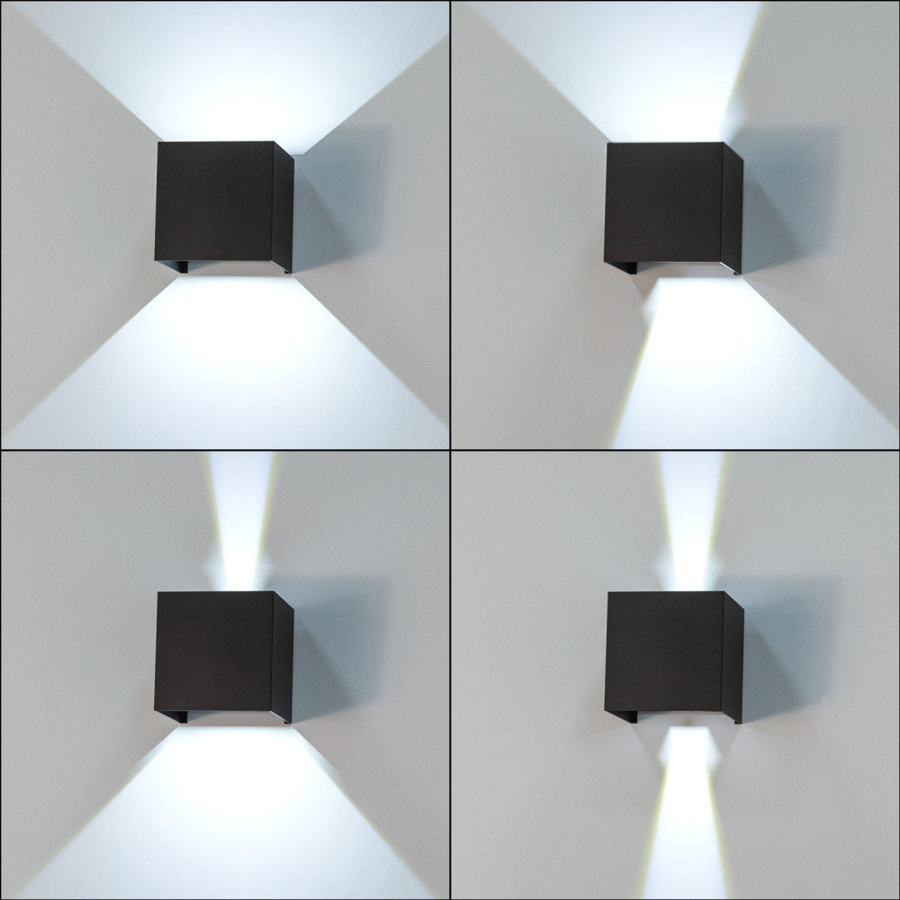 Aplique LED para Exterior 2x5W 100Lm/W IP65 Negro 4000K - Imagen 2