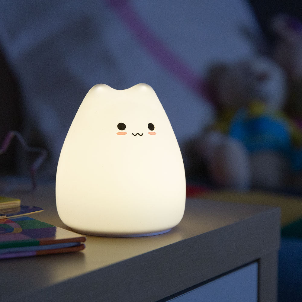Lampara nocturna de mesa LED Infantil quitamiedos y recargable "Cat" - Imagen 4