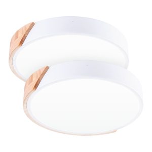 Pack 2 Plafónes LED 18W 1.800Lm Redondo BiColor "Veronica" CCT (Tonalidad Luz Regulable) 40.000H  [HO-PL-BI-18W-03-PK2]