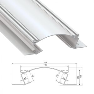Perfíl Aluminio  VEDA 2,02M - Anodizado Plata
