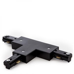 Conector T Carril Bifásico Negro