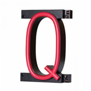 Letra LED Neon Q Ancho 100Mm Alto 161Mm Fondo 38Mm - -