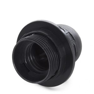 Portalámparas E27 Negro