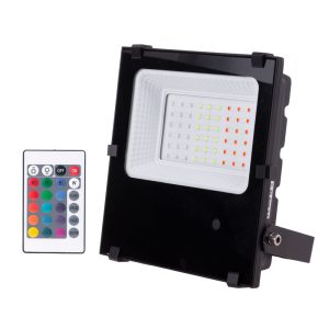 Foco Proyector LED 30W  IP65 Mando a Distancia RGB 40.000H  [1916-NS-HVFL30W-F-RGB]