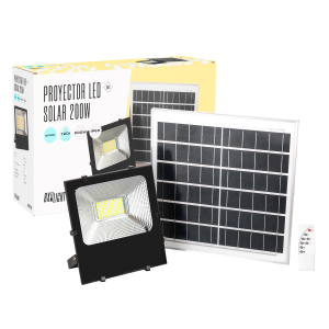 Foco Proyector LED 200W 20.000Lm 6000ºK Solar Sensor 200W + Control Remoto Panel 6V/30W 40.000H   [BX3-626006-CW]
