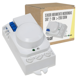 Sensor Movimiento Microondas 360º 2-10M >1200/300W [BX3-SB-BS029B]