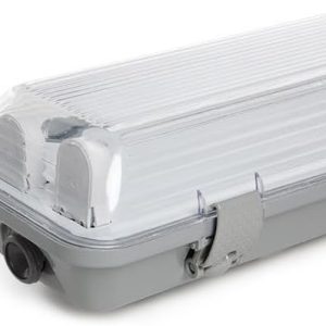 Equipo Estanco LED 2 x tubo de LED 1500 mm ABS / PC clips acero inoxidable