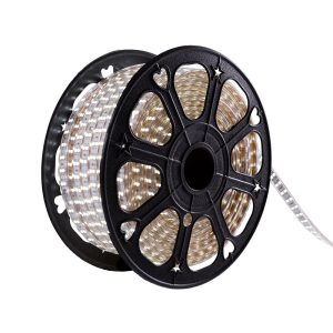 Tira de 120 LEDs/M 500W 1.000Lm 6000ºK SMD5050 220VAC IP65 x50M 40.000H   [HO-220-120-50M-CW]