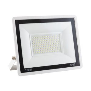 Foco Proyector LED 100W 8.000Lm 6000ºK IP66 Regulable 60,000H Acabado Blanco