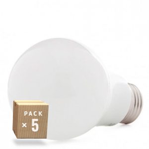Pack 5 Bombillas LED E27 9W 1000Lm 6000ºK 40.000H  [HO-ED-B3-E27-9W-CW-PK5-AP]