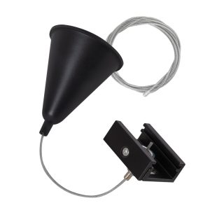 Suspensión para Carril Trifásico Negro  1 Metro [HO-SUS-T-N]