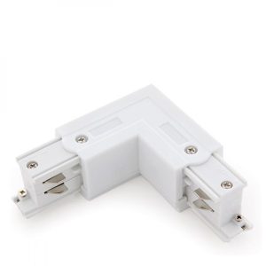 Conector L Carril Trifásico Blanco