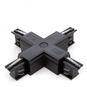Conector + Carril Trifásico Negro