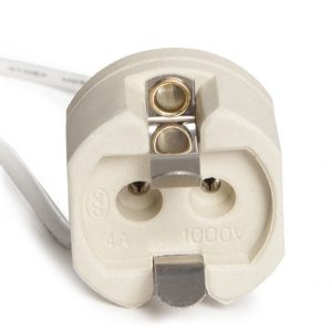 Portalámparas Cerámico G12 Cable 160Mm 180ºc