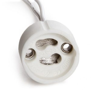 Portalámparas Cerámico GU10 Cable 100Mm