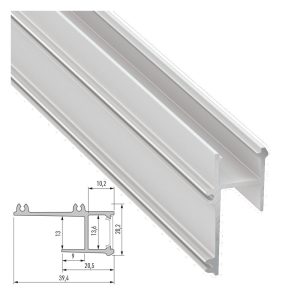 Perfíl Aluminio  APA12 2,02M - Anodizado Plata