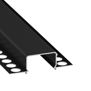 Perfíl Aluminio KIMERA-"HORST" Anodizado Negro con Difusor Opal , Tapones y Clips Sujección 2,02M