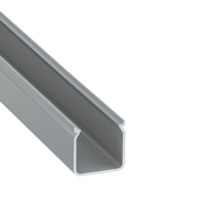 Perfíl Aluminio KIMERA-"HELSE" Anodizado Plata con Difusor Opal , Tapones y Clips Sujección 2,02M