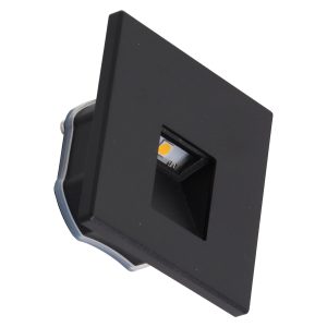 Foco de LED Empotrable para Escaleras Frontal Magnético 3W IP65 3000ºK - Negro