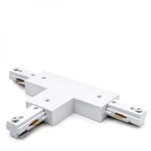 Conector T Carril Bifásico Blanco