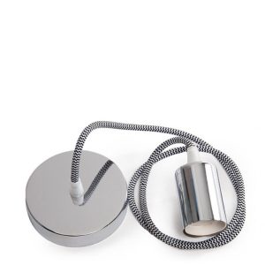 Pendel E27 Cable 1000 X 0,75Mm Tela - Rosetón [SC-MPL014]