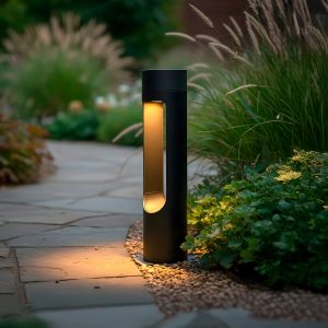 Baliza LED Exterior  "Corona" 40Cm 10W 220VAC 3000ºK Negro