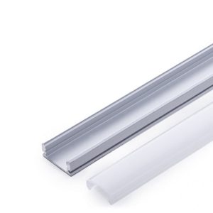 Perfíl Aluminio para Tira LED - Difusor Opal x 1M