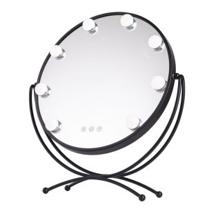 Espejo Iluminado Maquillaje LED 4200ºK 48x43Cm Negro 40.000H [SUN-KRS-430-B